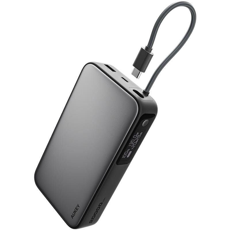 Aukey Pb-Y48-Gy 100W 20000 Mah Pd Dahi̇li̇ Type-C Kablolu Powerbank