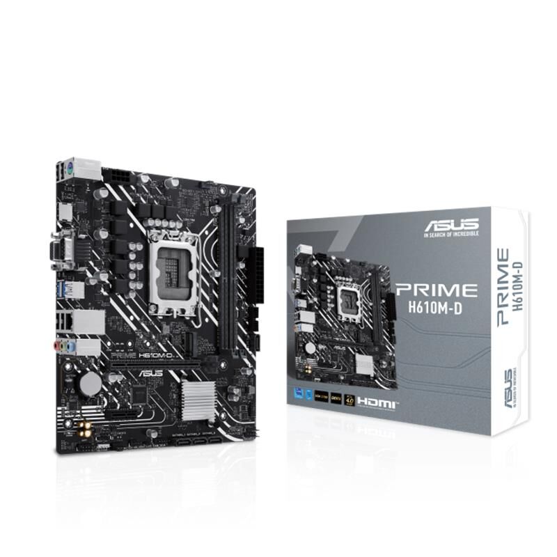 Asus Prime H610M-D Ddr5 5200Mhz(Oc) 1Xvga 1Xhdmi 1Xm.2 Usb 3.2 Matx 1700P (12. / 13. Ve 14. Nesi̇l İşlemci̇ Uyumlu)