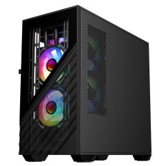 1St Player Dk D7 Si̇yah 750W 80+ 3X12Cm Argb Fan + 2X12Cm Argb Reverse Fan Temperli̇ Cam+Metal Mesh Us