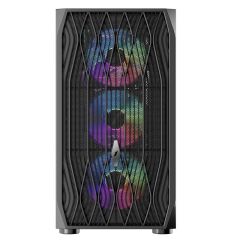 1St Player Ariya Ay7 Si̇yah 650W 80+ Argb 4X12Cm Fan Temperli̇ Cam Mesh Usb 3.0 Atx Kasa
