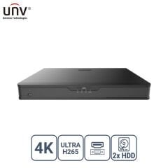 Uniview Nvr302-16S2 16 Kanal Vga/Hdmi 2X Hdd H265+ Nvr Kayit Ci̇hazi