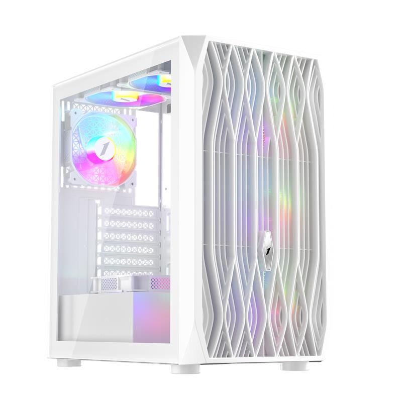 1St Player Ariya Ay7 Beyaz 650W 80+ Argb 4X12Cm Fan Temperli̇ Cam Mesh Usb 3.0 Atx Kasa