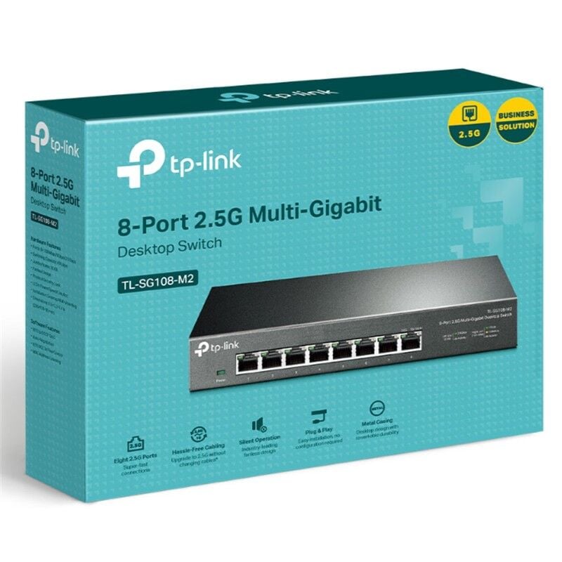Tp-Link Tl-Sg108-M2 8 Port 2.5G Multi Gigabit Yöneti̇lebi̇li̇r Metal Kasa Switch