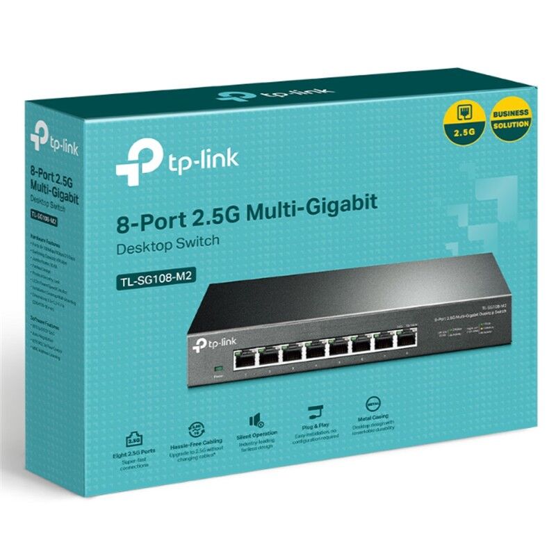 Tp-Link Tl-Sg108-M2 8 Port 2.5G Multi Gigabit Yöneti̇lebi̇li̇r Metal Kasa Switch