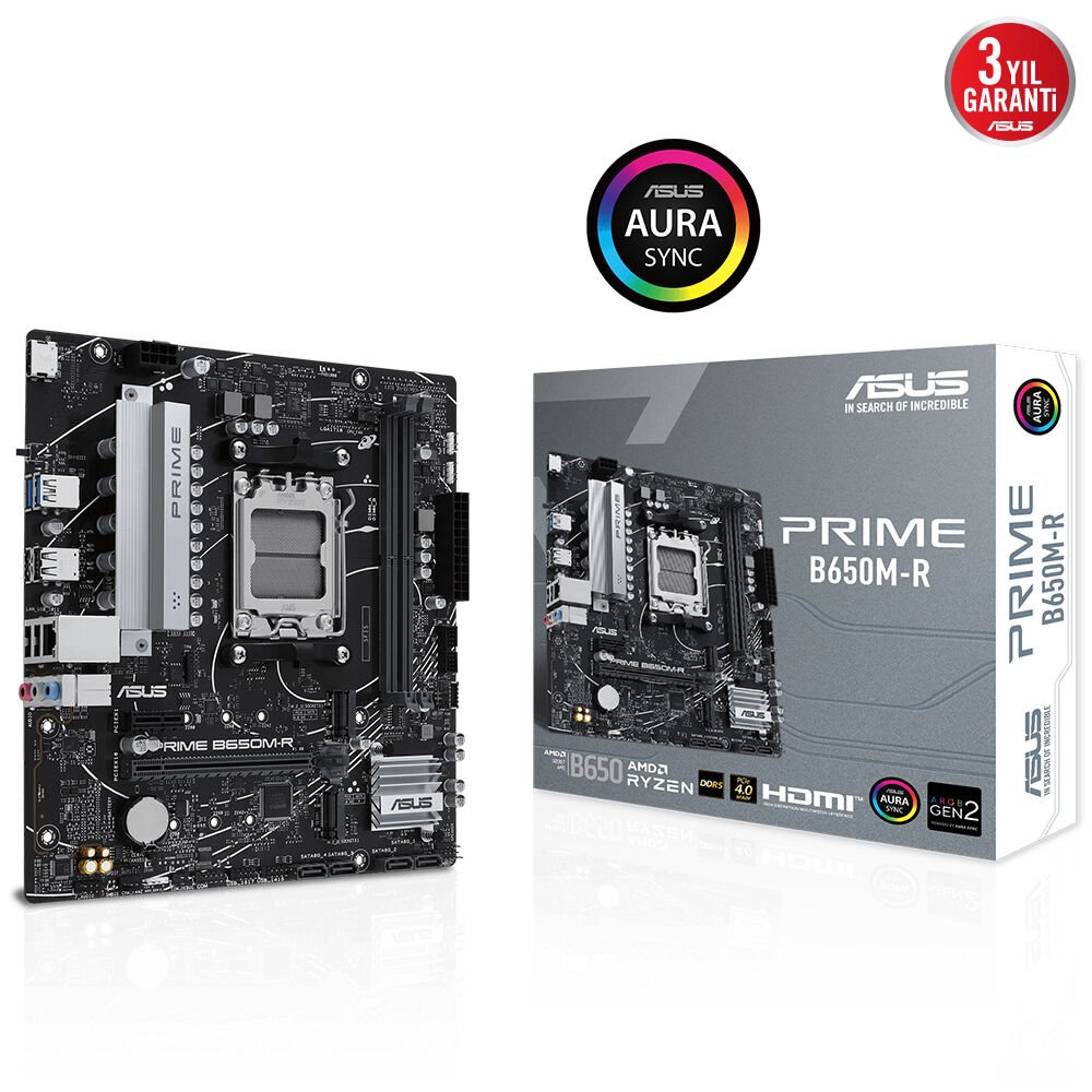 Asus Prime B650M-R 2Xddr5 Hdmi 2Xm.2 Am5 Anakart