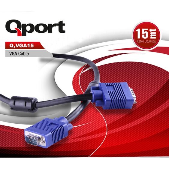 Qport Q-Vga15 15Mt Vga Kablo