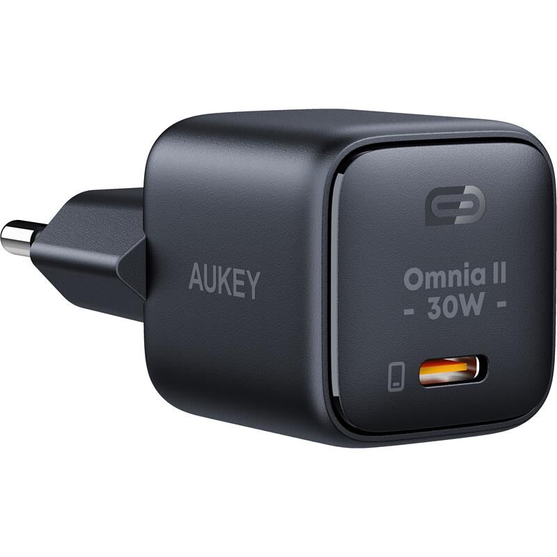 Aukey Pa-B1L-Bk 30W Omni̇a Ii Mi̇ni̇ Gan Type-C Pd Şarj Adaptörü
