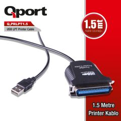 Qport Q-Prlpt1.5 Usb To Lpt Paralel Port 1.5Mt Çevi̇ri̇ci̇ Kablo