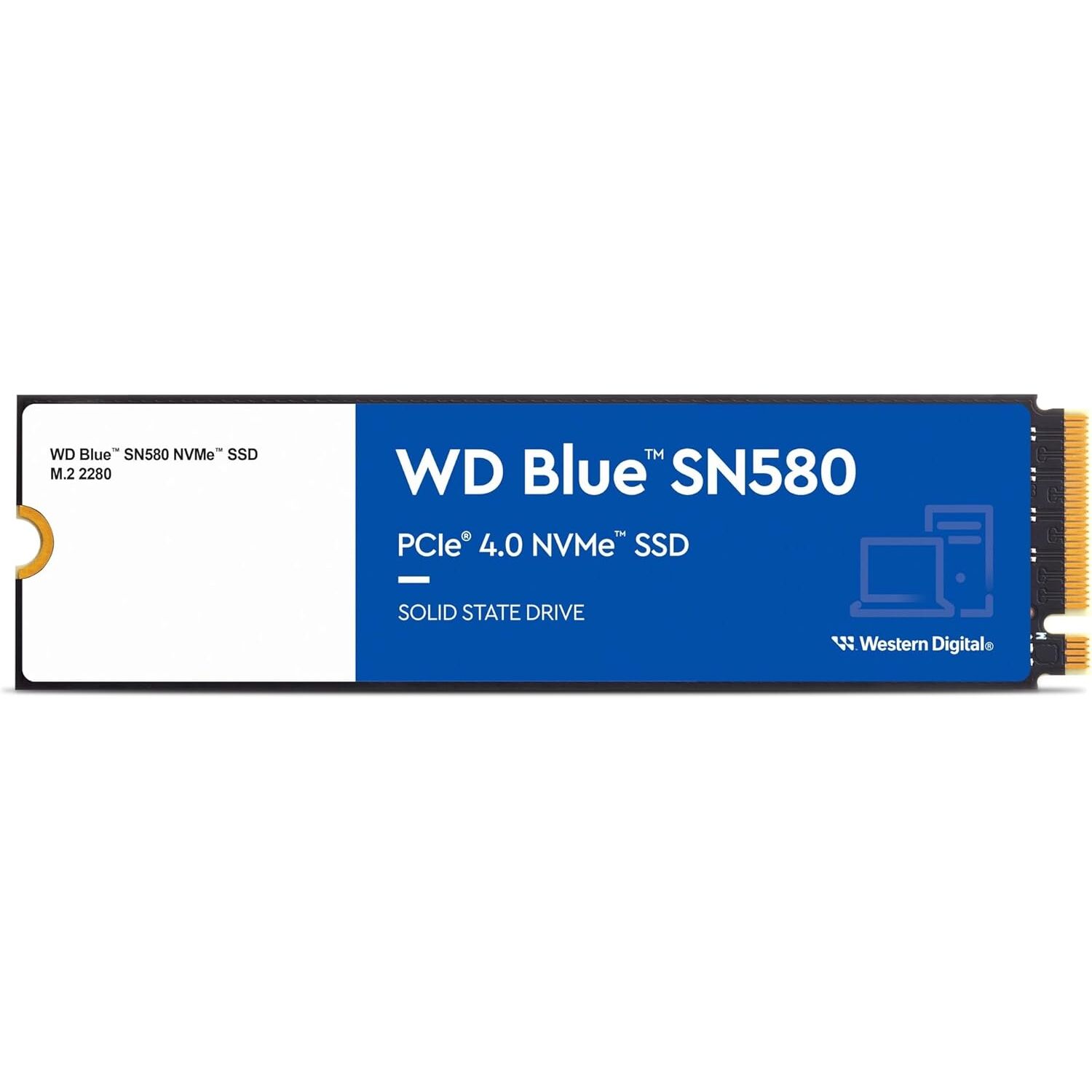 Wd Sn580 1Tb 4150/4150/Mb/S 2280 M2 Pcie Gen4 Nvme Ssd Wds100T3B0E