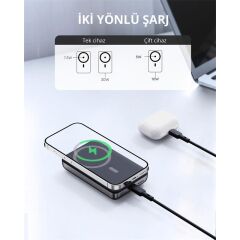 Aukey Pb-Ms02-Gy 30W 10000 Mah Magsafe Kablosuz Powerbank