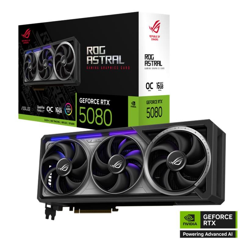 Asus Geforce Rog-Astral-Rtx5080-O16G-Gaming 16Gb Gddr7 256Bit 2Xhdmi 3Xdp Ekran Karti