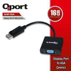 Qport Q-Dp-Vga Display To Vga Çevi̇ri̇ci̇ Adaptör