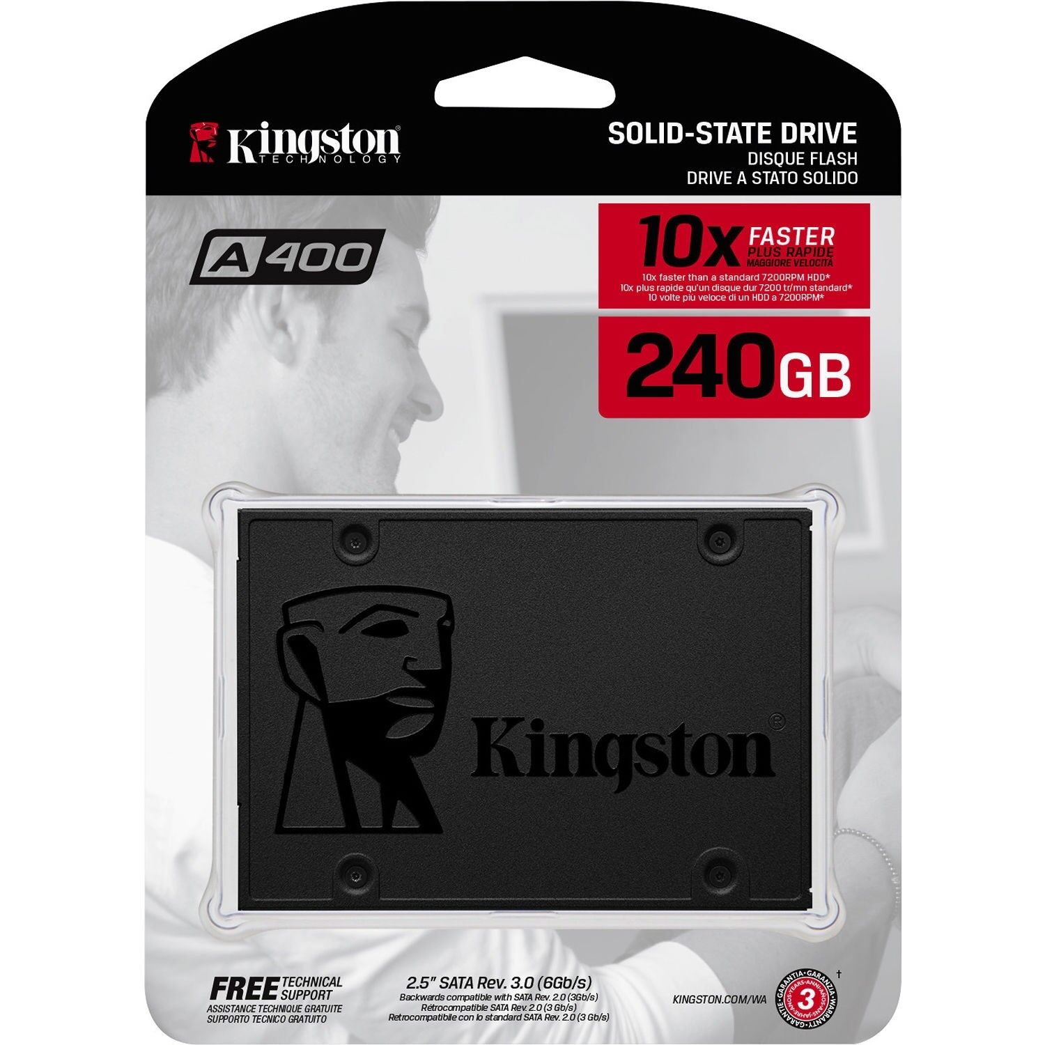 Kingston A400 240Gb 500/350Mb/S 2.5'' Ssd Sa400S37/240G