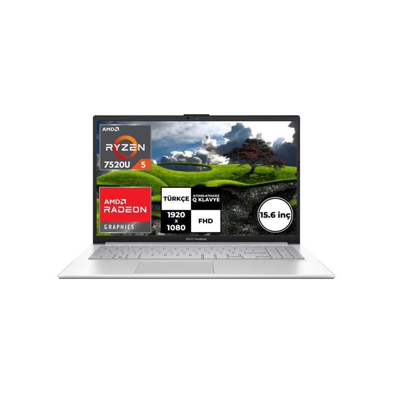 Asus Nb Vivobook Go 15 E1504Fa-Nj115 Ryzen5-7520U 8Gb 512Ssd O/B 15.6 Dos