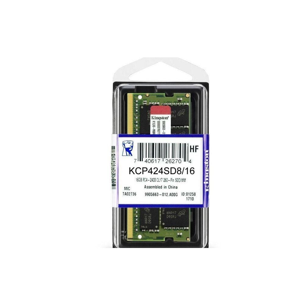 Kingston 16Gb 2400Mhz Ddr4 Cl17 Kcp424Sd8/16 Notebook Ram (Bulk)
