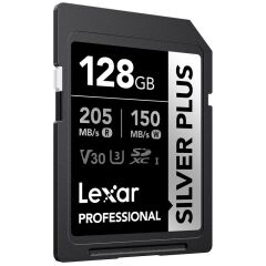 128Gb Lexar Lsdsipl128G-Bnnng Professional Silver Plus Sdxc Uhs-I Cards Up To 205Mb/S Read 150Mb/S W