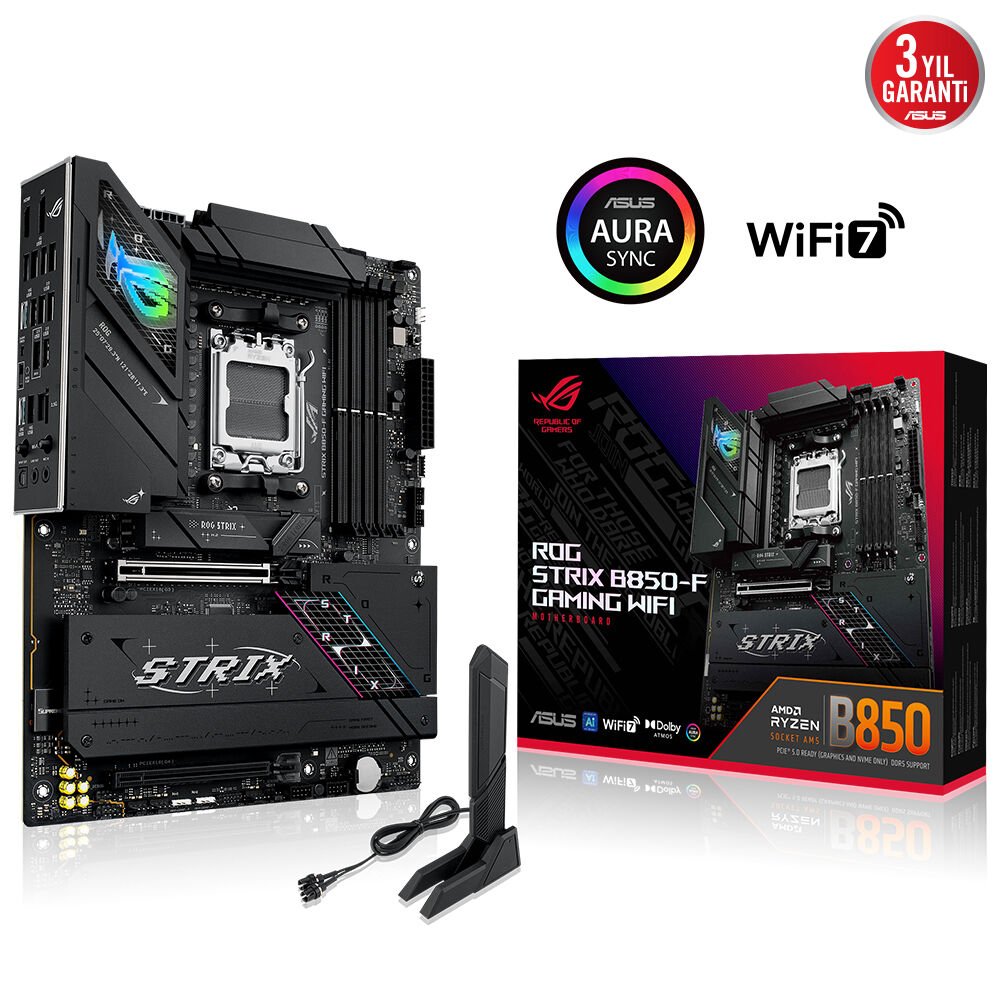 Asus Rog Strix B850-F Gaming Wifi 4Xddr5 Dp/Hdmi 4Xm.2 Am5 Anakart