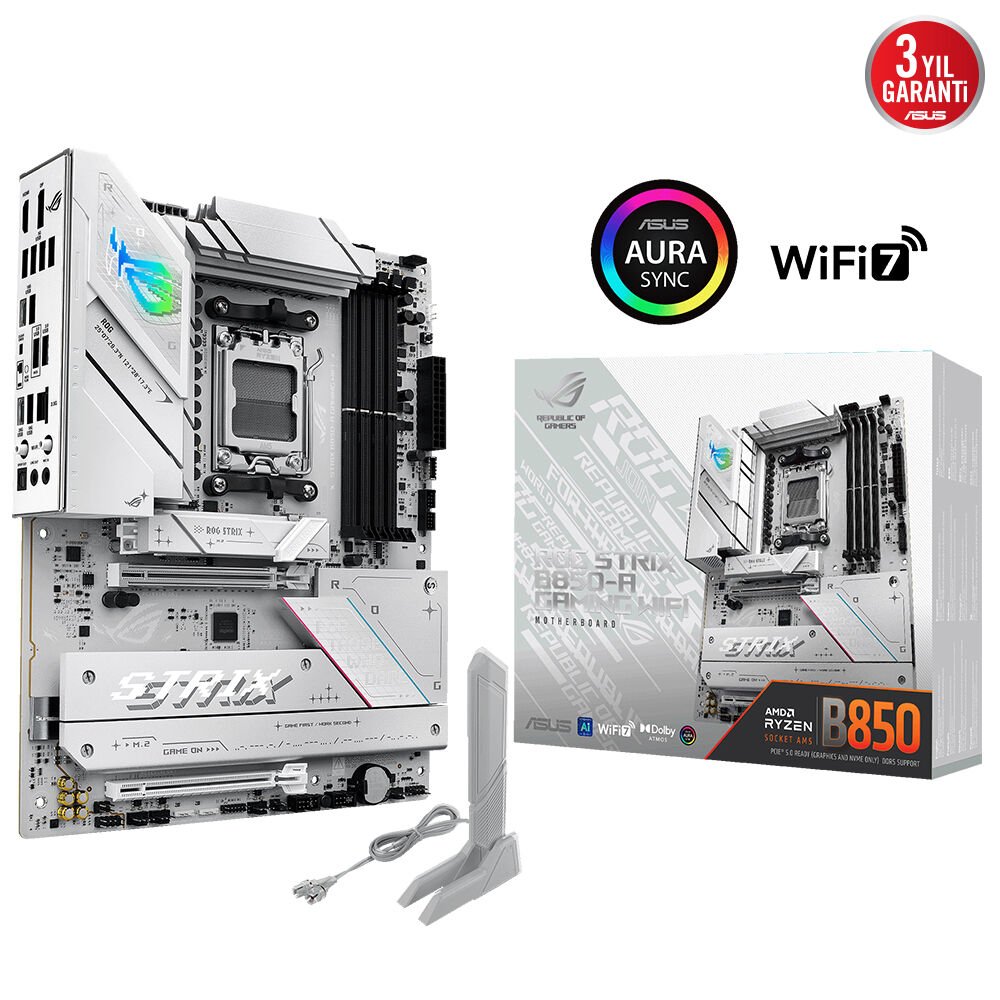 Asus Rog Strix B850-A Gaming Wifi 4Xddr5 Dp/Hdmi 4Xm.2 Am5 Anakart