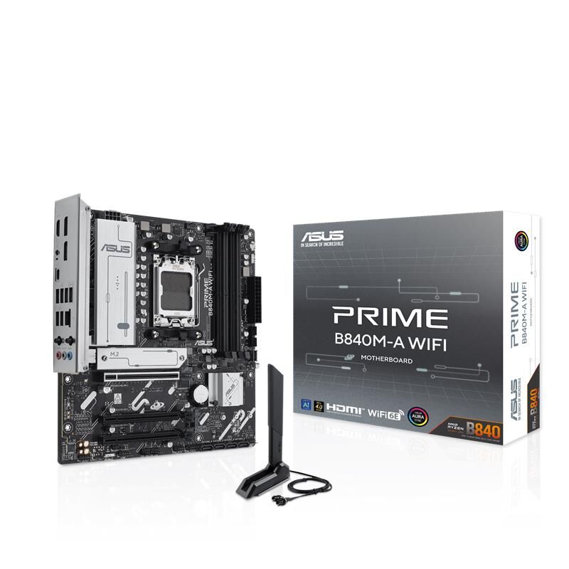 Asus Prime B840M-A Wifi Ddr5 7600Mt/S 1Xhdmi 2Xdp 3Xm.2 Am5 (Amd Am5 9000/ 8000/ 7000 Seri̇ İşlemci̇ Uyumlu)