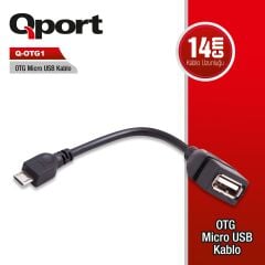 Qport Q-Otg1 Otg To Micro Usb Çevi̇ri̇ci̇ Adaptör