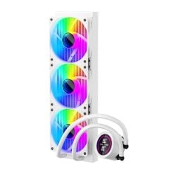 1St Player Thunderstorm Ts4 360Mm Beyaz Argb Di̇ji̇tal Sicaklik Göstergeli̇ Am5, Am4 / Lga 1851, 1700 İşlemci̇ Sivi Soğutucu