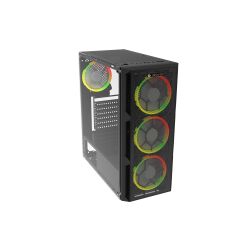 Iromx Space Btx-65G Psu Yok 4X Rainbow Fixed Led Fan Atx 2Xusb3.0 Si̇yah Kasa