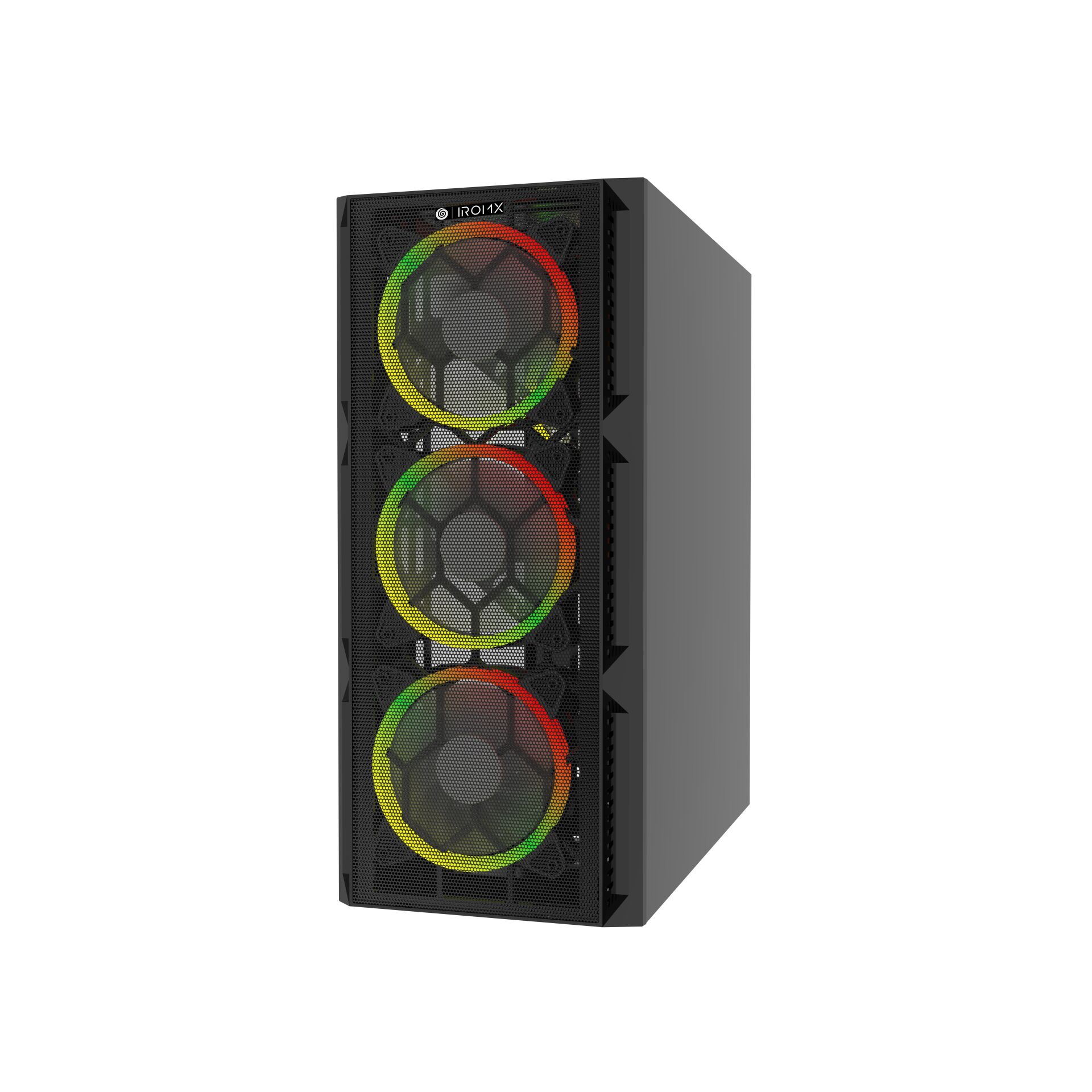 Iromx Space Btx-65G Psu Yok 4X Rainbow Fixed Led Fan Atx 2Xusb3.0 Si̇yah Kasa