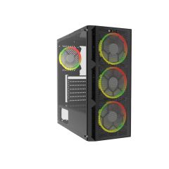 Iromx Space Btx-65G Psu Yok 4X Rainbow Fixed Led Fan Atx 2Xusb3.0 Si̇yah Kasa