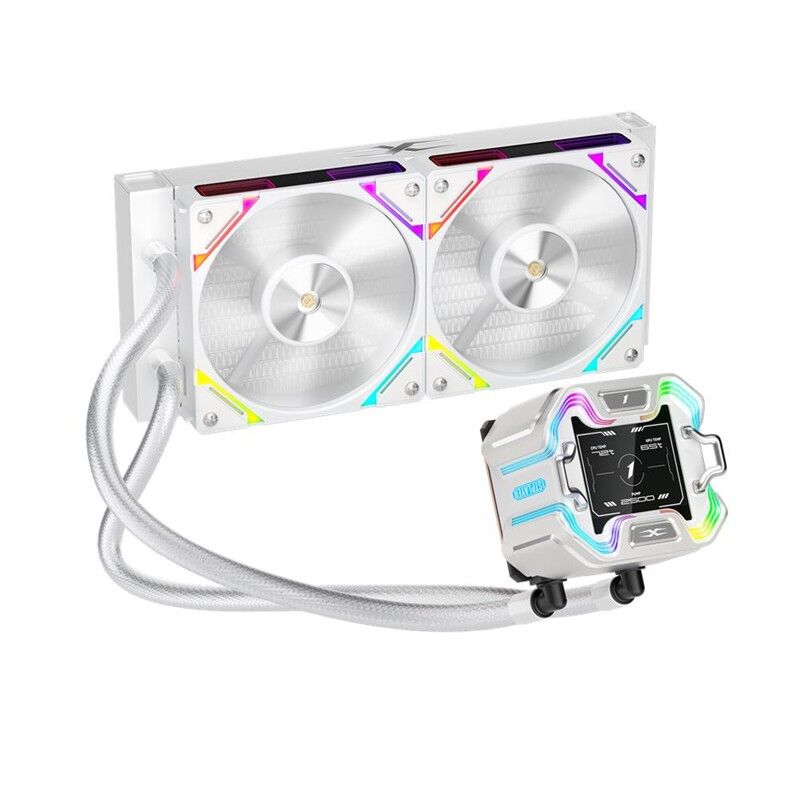 1St Player X Starship 240Mm Beyaz Argb Ips 2.4'' Di̇ji̇tal Ekranli Am5,Am4/Lga 1851, Lga 1700 Premium İşlemci̇ Sivi Soğutucu