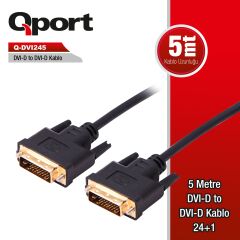 Qport Q-Dvi245 24+1 M/M 5Mt Dvi Kablo