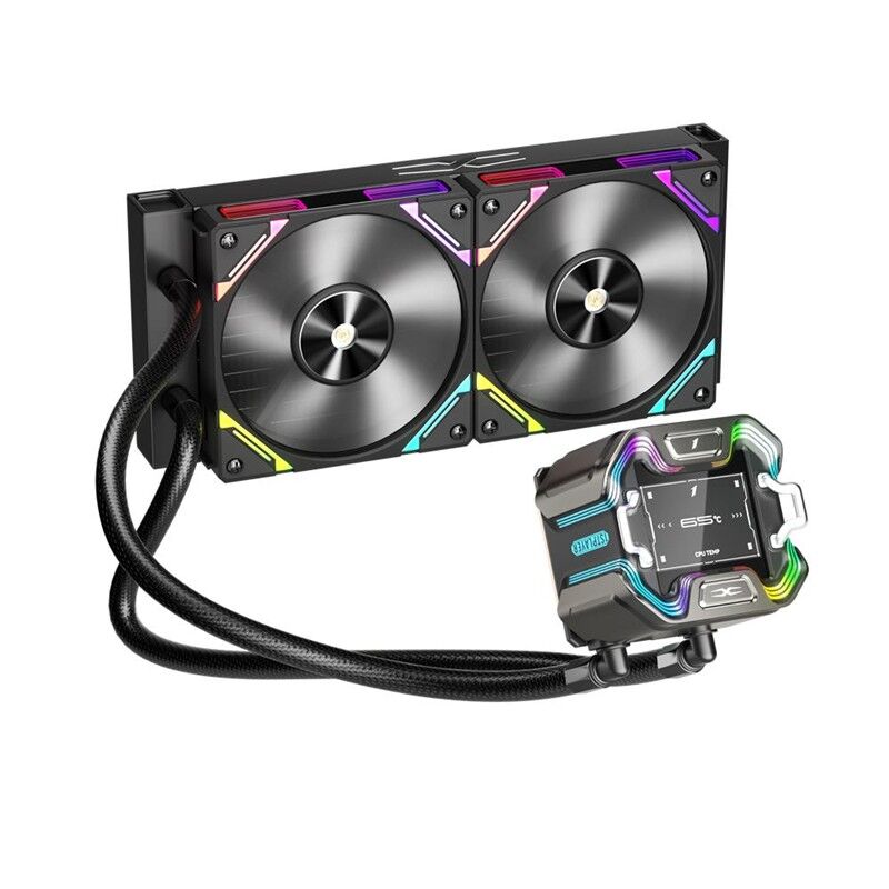 1St Player X Starship 240Mm Si̇yah Argb Ips 2.4'' Di̇ji̇tal Ekranli Am5,Am4 / Lga1851, Lg 1700 Premium İşlemci̇ Sivi Soğutucu
