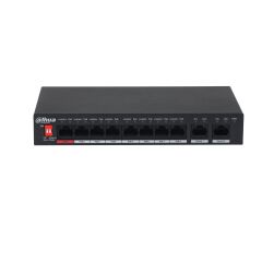 Dahua Pfs3010-8Et-96-V2 8 Port 10/100 2Ge Uplink 96W Yonetilemez Poe Switch
