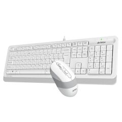 A4 Tech F1010 Kablolu Usb Standart Beyaz Q Klavye+Mouse