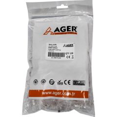Ager Ac-690-Rj45 Ez-Plug Yeni̇ Nesi̇l Cat6 Rj45 Konnektör 100'Lü