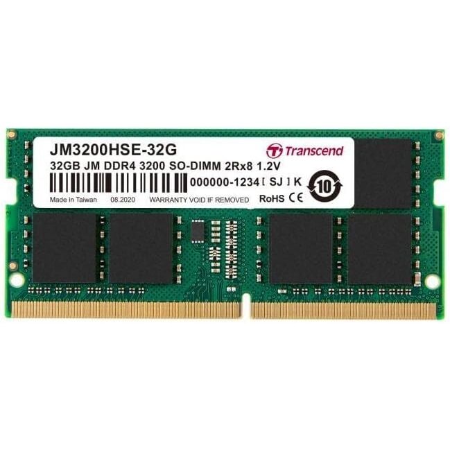 Transcend 32Gb 3200Mhz Ddr4 1.2V Jm3200Hse-32G Notebook Ram