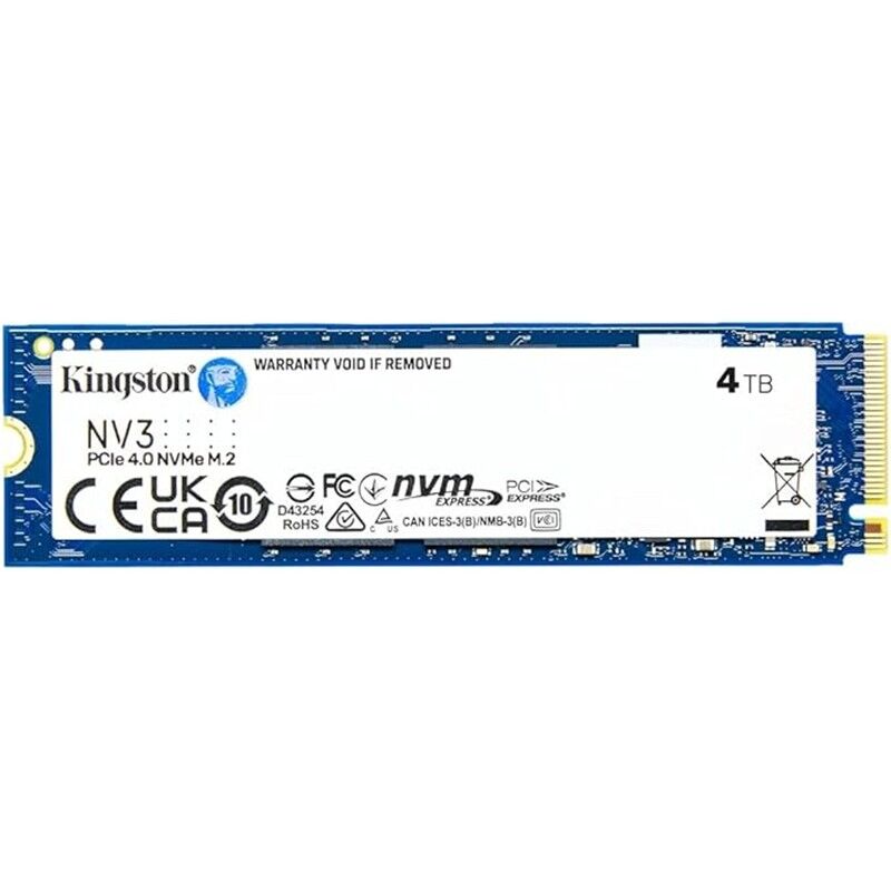 4 Tb Kingston Nv3 M.2 Nvme Pcie Gen4 6000/4000Mbs Snv3S/4000G