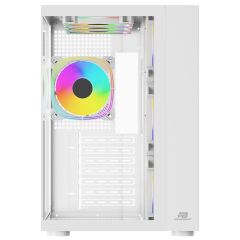 Power Boost Pb-Ss02W 7X Argb Fan Atx Sea View Usb3.0 Beyaz Kasa