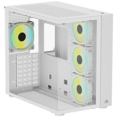 Power Boost Pb-Ss02W 7X Argb Fan Atx Sea View Usb3.0 Beyaz Kasa