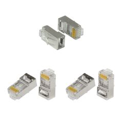 Frisby Fnw-Rj4522N Rj45 Ftp Cat6 Konnektor Metal 100Lü Paket