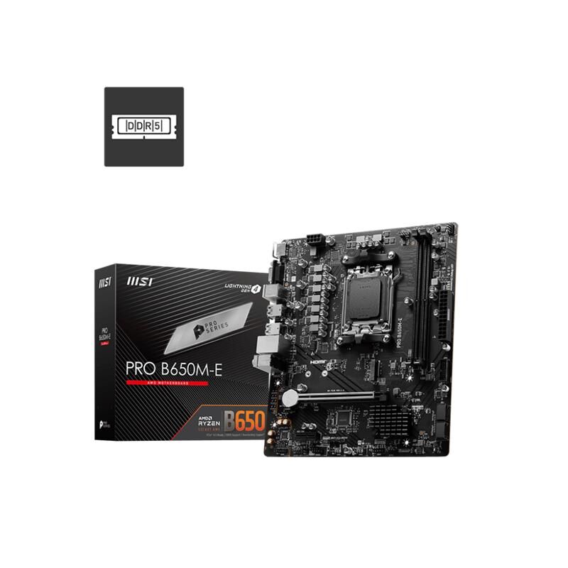 Msi Pro B650M-E Ddr5 6800Mhz 1Xvga 1Xhdmi 1Xm.2 Usb 3.2 Matx Am5 (Amd Am5 9000,8000,7000 Seri̇li̇ İşlemci̇ Uyumlu)