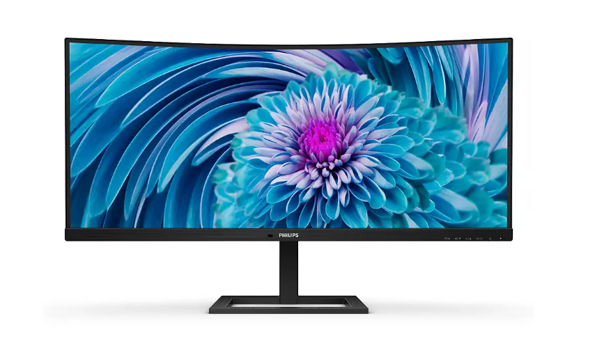 34 Philips 346E2Cuae/00 4Ms 100Mhz 1Xhdmi 1Xdp Wqhd Usb-C Hoparlör Yüksekli̇k Ayari Curved Vesa Si̇yah