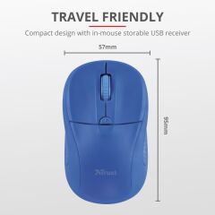 Trust Pri̇mo 20786 Usb 1600 Dpi Mavi̇ Kablosuz Mouse