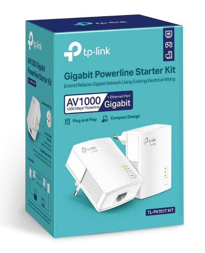 Tp-Link Tl-Pa7017 Kit Av1000 Gigabit Powerline Genisletici