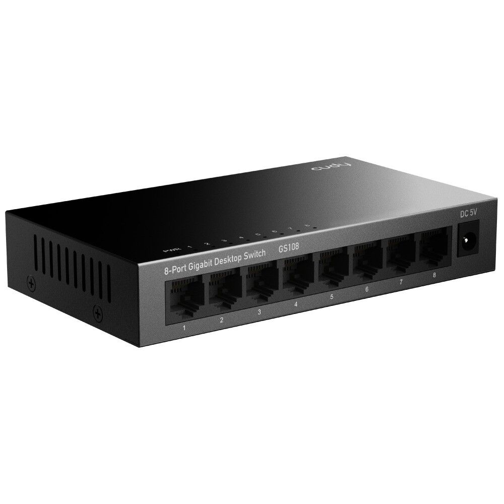 Cudy Gs108 8 Port 10/100/1000 Yonetilemez Desktop Switch Metal Kasa