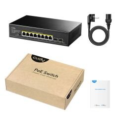 Cudy Gs1008Ps2 8 Port 10/100/1000 8 Port Poe+ 2 X Sfp 120W Yonetilemez Desktop Switch