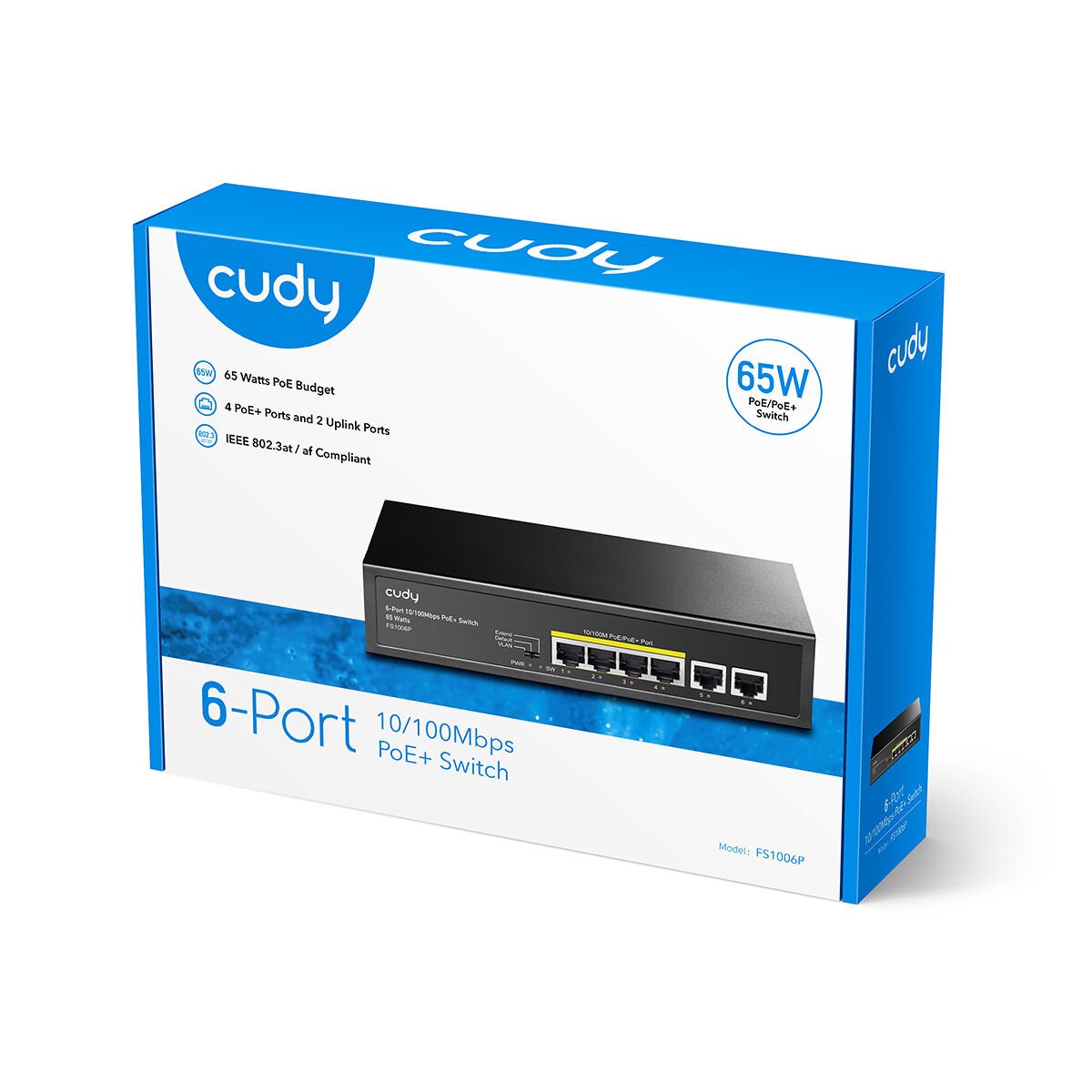 Cudy Fs1006P 6 Port 10/100 4 Port Poe+ 60W Yonetilemez Desktop Switch