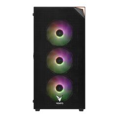 Vento Vg3400S Psu Yok 4X12Cm Rgb Fan Atx Meshed Panel 2Xusb2.0/1Xusb3.0 Si̇yah Gaming Kasa