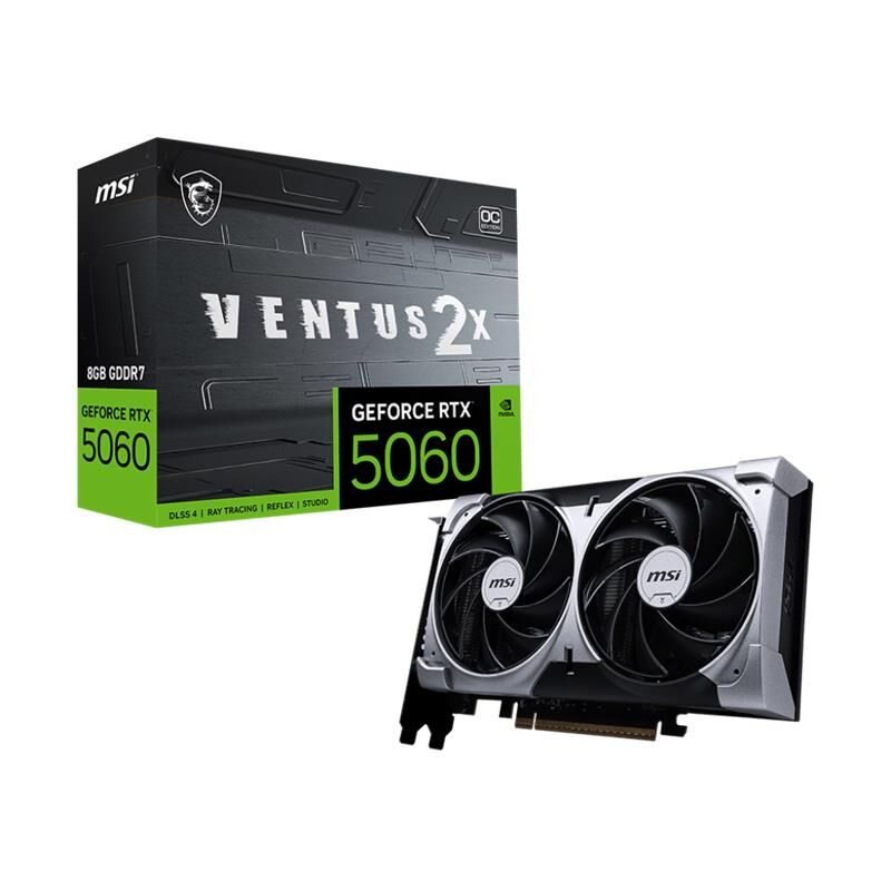 Msi Geforce Rtx5060 8G Ventus 2X Oc 8Gb Gddr7 128Bit 1Xhdmi 3Xdp Ekran Karti