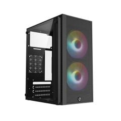 Frisby Fc-8970G 300W 2X Rainbow Fan Mini Tower Gami̇ng Si̇yah Kasa