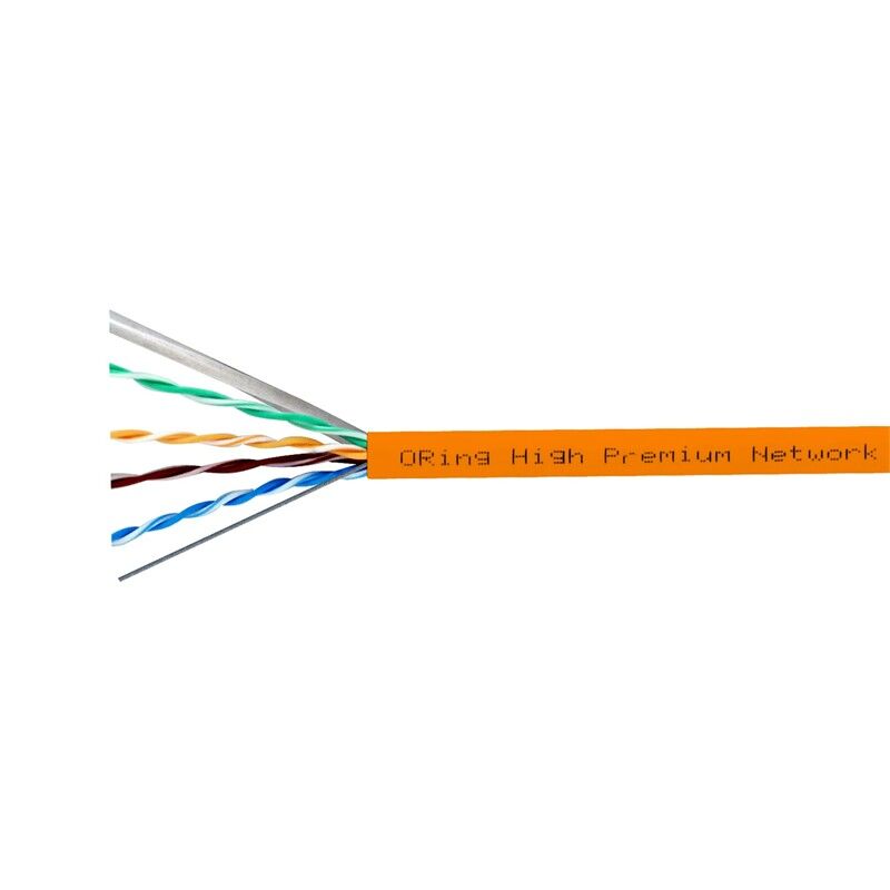 Oring Rw-U0605Or U/Utp Cat6 23Awg Lszh 250Mhz 500 Metre Bakir Turuncu Renk Network Kablosu